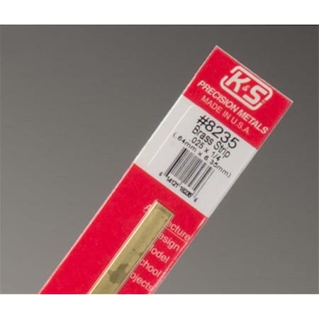 Eat-In Brass Strip - 0.025 x 0.25 in. EA3529983